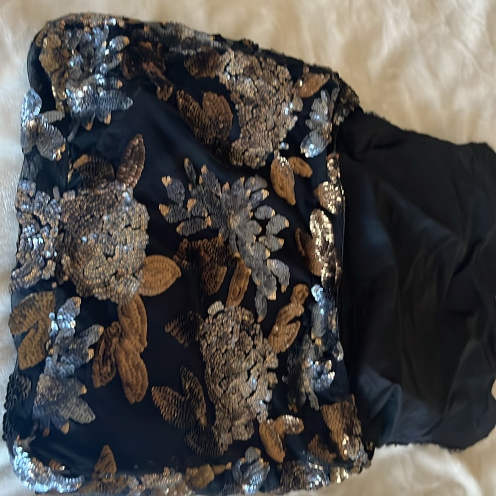 Black, Gold, and Sliver Slouchy Muche et Muchette Handbag - Picture 5 of 5